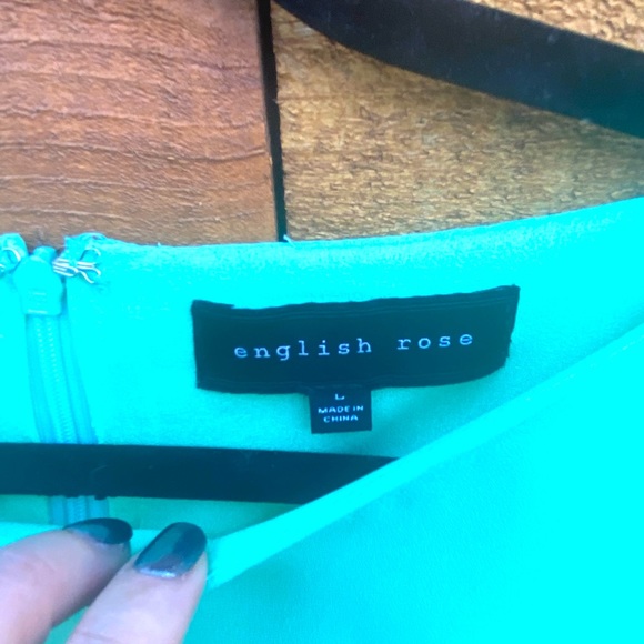 SzL-English rose mint & white micro mini dress - Picture 4 of 4